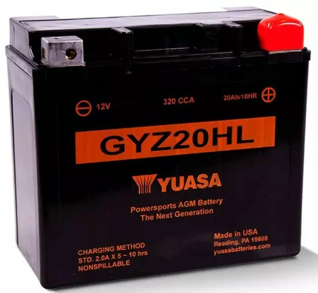 Yuasa Mp-Akku GYZ20HL 12V 20Ah/10HR 320A 175x87x155 - + Yuasa Mp-Akku GYZ20HL 12V 20Ah/10HR 320A 175x87x155 - +