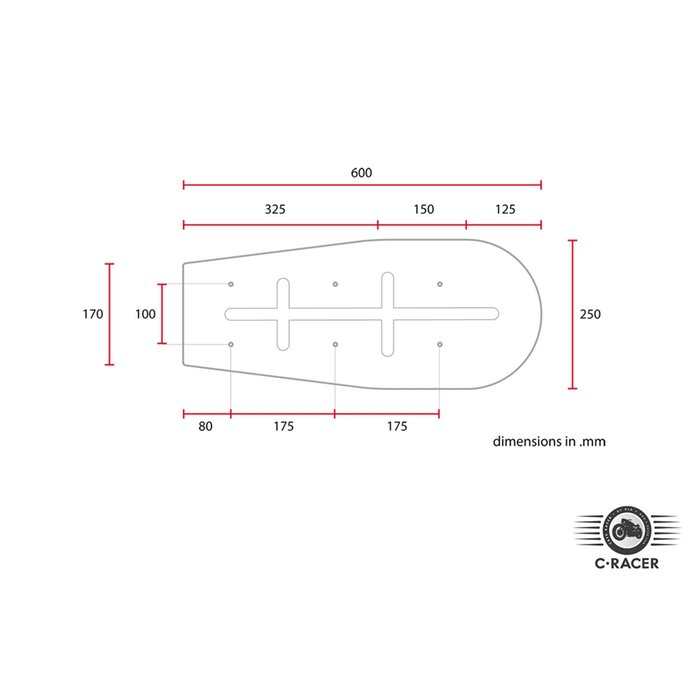 cafe racer/scrambler istuin ruskea Cafe racer/Scrambler istuin musta - Image 4