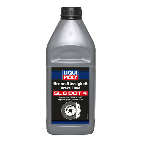 Liqui Moly, SL6 DOT 4 brake fluid. 1 liter jarruneste DOT4 DOT5 DOT5.1 verkkokauppa nettikauppa harley-davidson osat tarvikkeet jarruosat pirkanmaa nokia tampere osamaksu klarna halvat hinnat edullinen öljyt nesteet